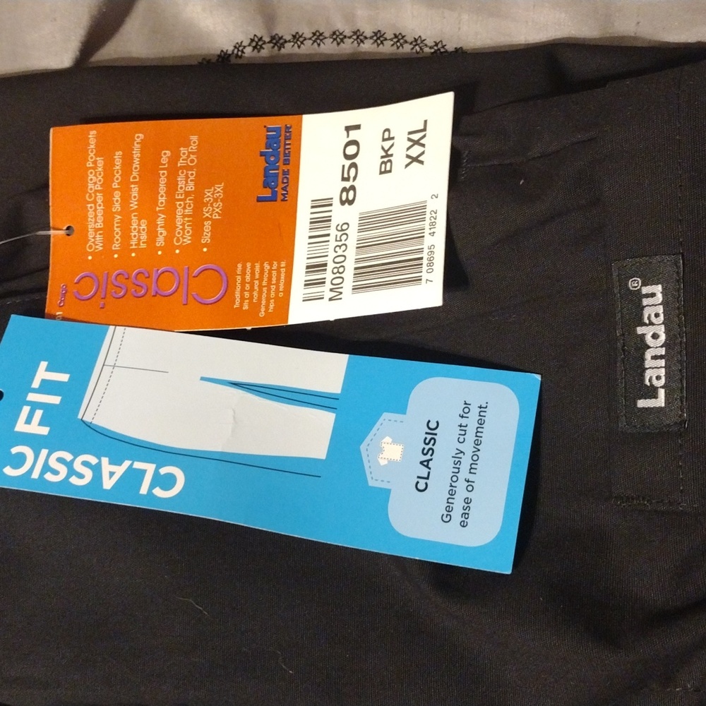New Landau women's scrub pants two black pair size XXL - Picture 15 of 16